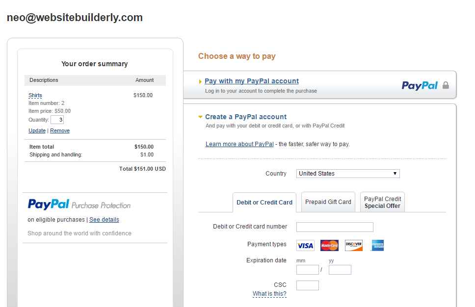 GoDaddy ECommerce Allows All Payments Methods