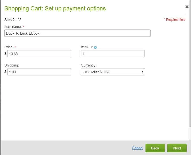GoDaddy Shopping cart Setup
