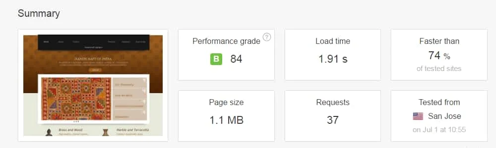 GoDaddy Website Builder's Site Page Speed