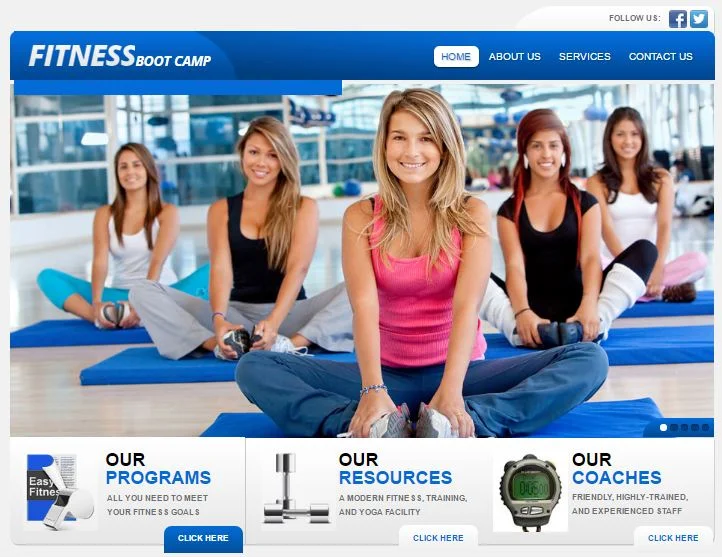 GoDaddy website builder template example
