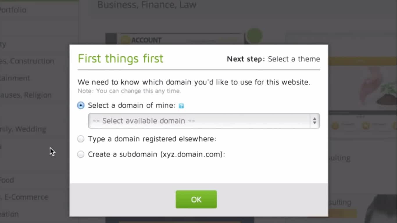 Select Your Domain Name