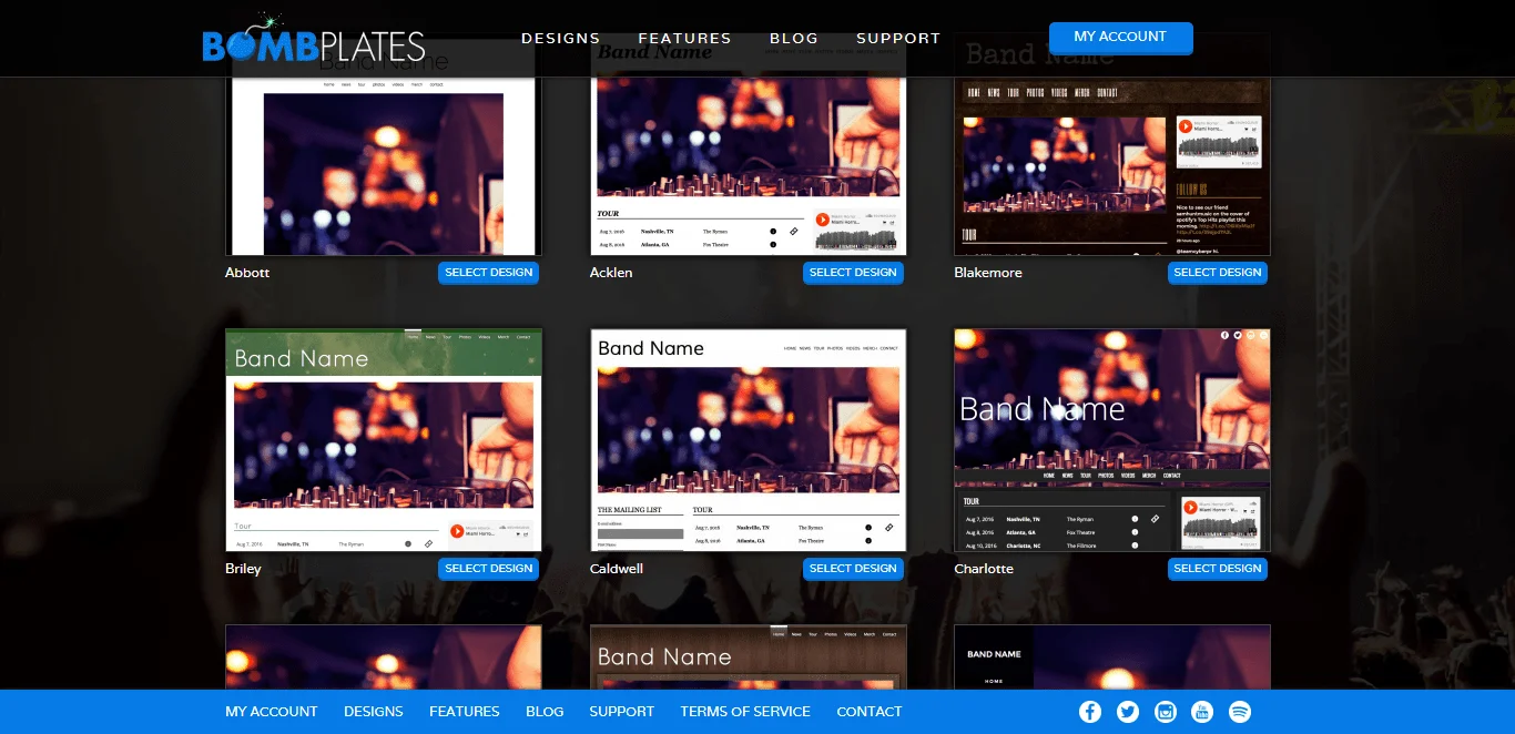 BombPlates Templates all looks the same