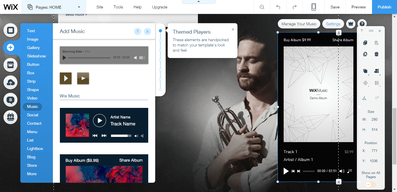 Wix Music Templates