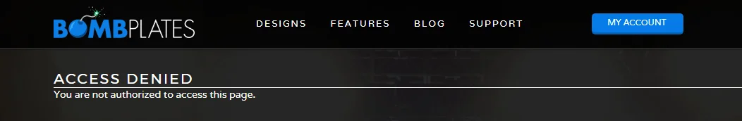 BombPlates access denied for templates. I don't understand why?