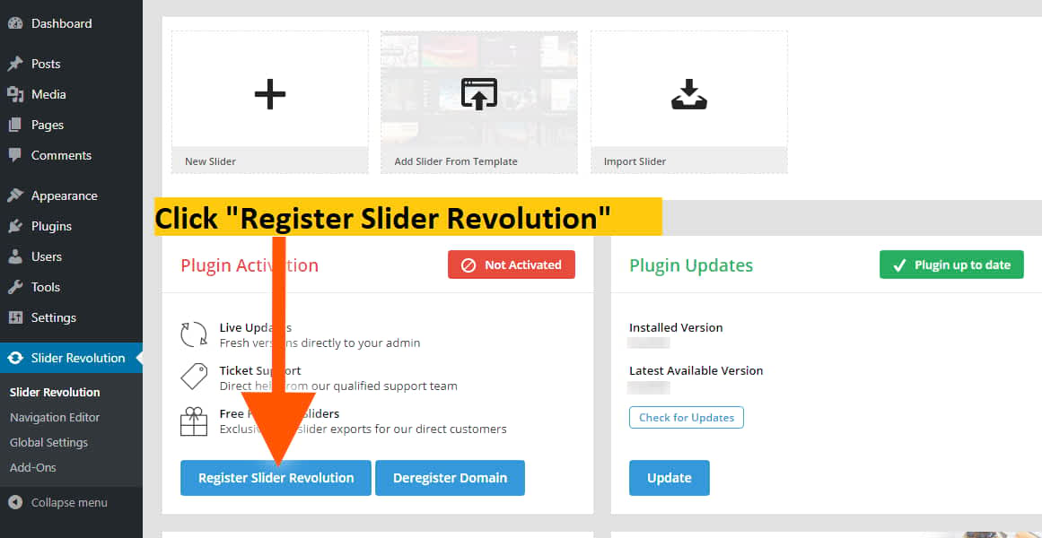 register slider revolution