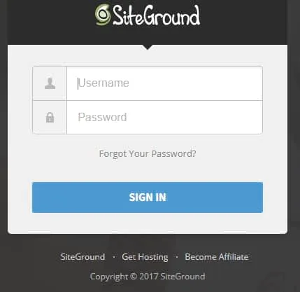 login to your web hosting to create your own website