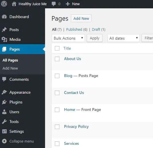 essential web pages