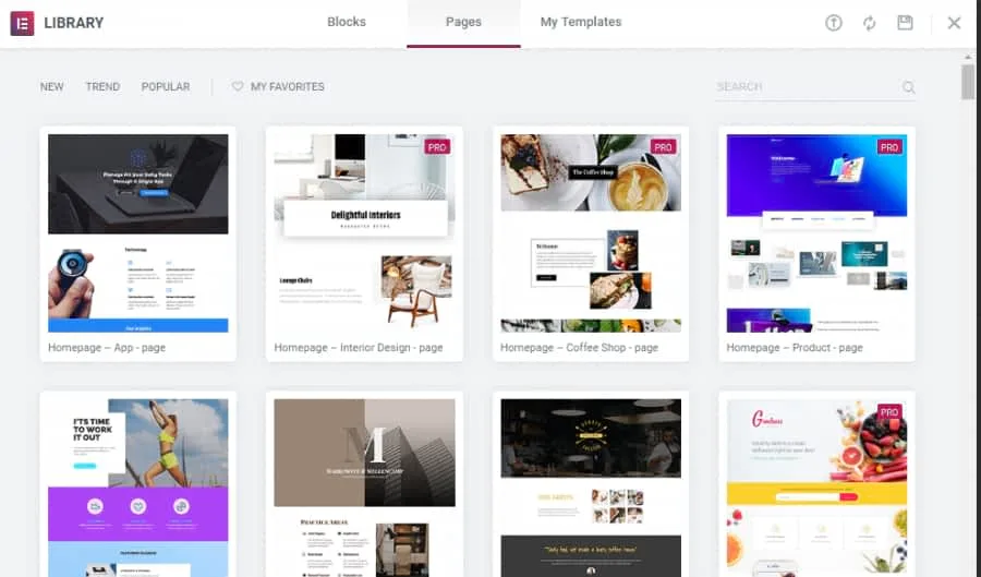 install pre-designed web pages