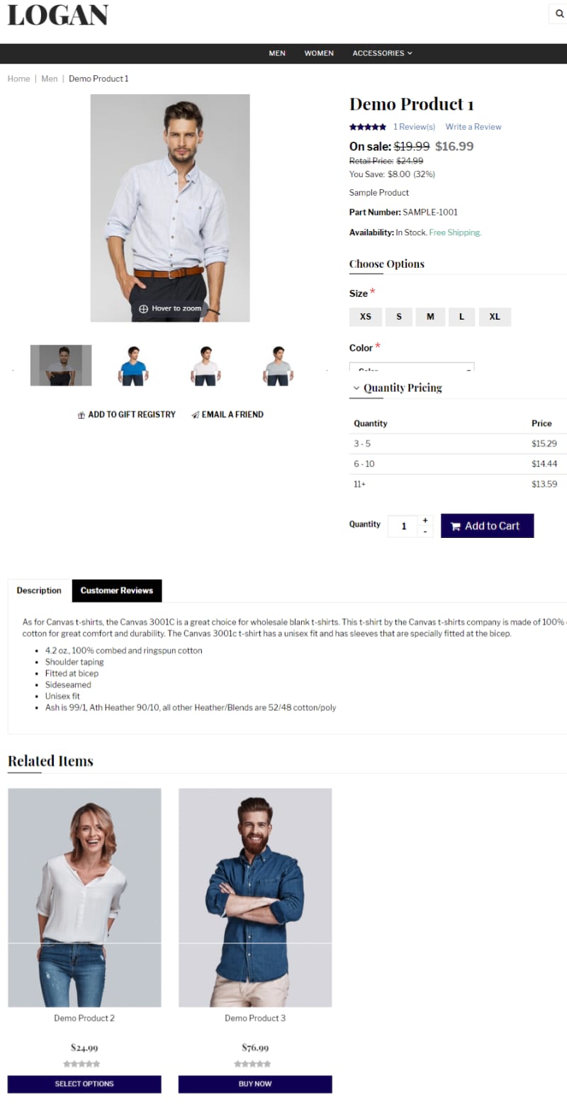 store product example to test SEO markup data