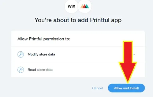 Allow Printful to add your online store website