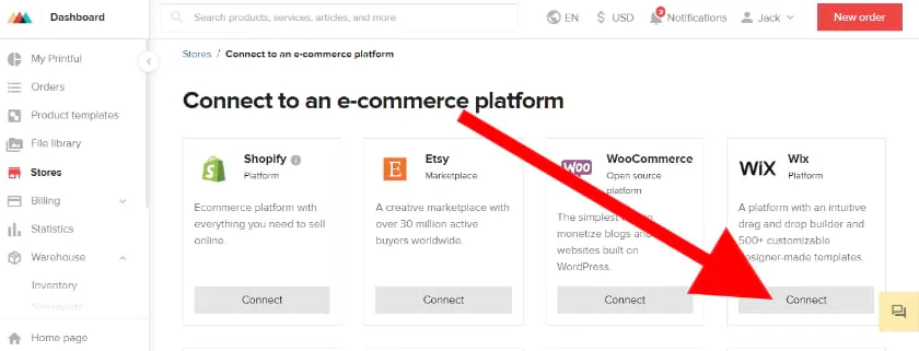 Connect your Wix online store with Printful Drop Shipping