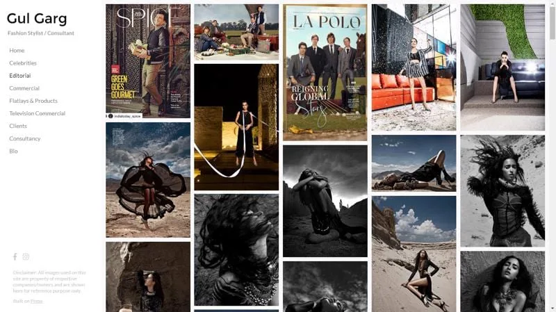 Photography website Gul Garg