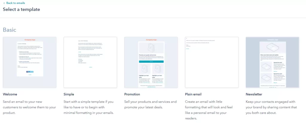 HubSpot free templates