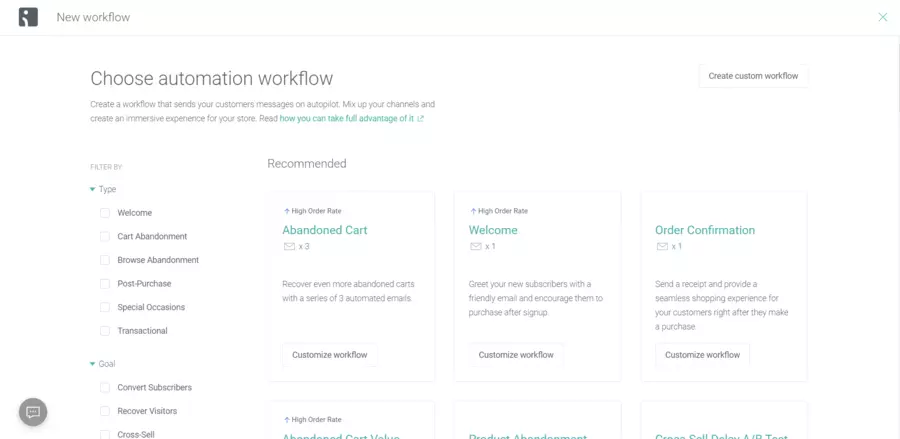 Omnisend Email Workflow