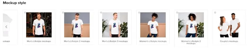 Product mockup styles