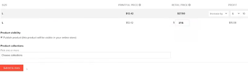 Set your clothing price