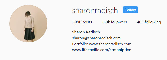 Sharon Radisch Social followers