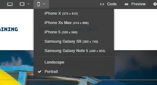 Sitejet mobile editor
