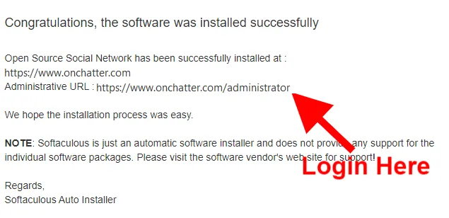 Social network website login URL