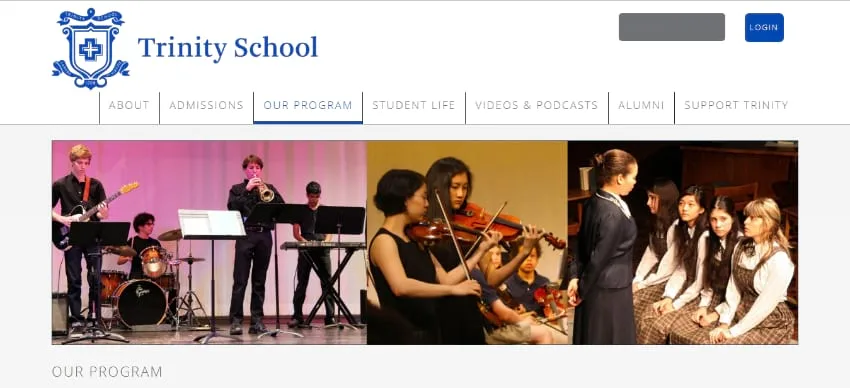 Trinity school website