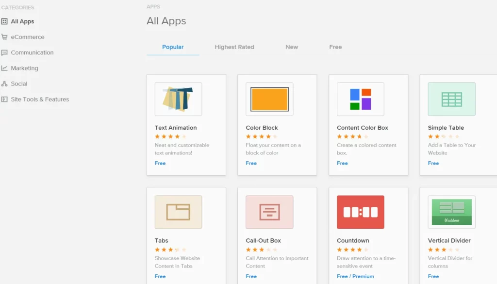 Weebly Apps
