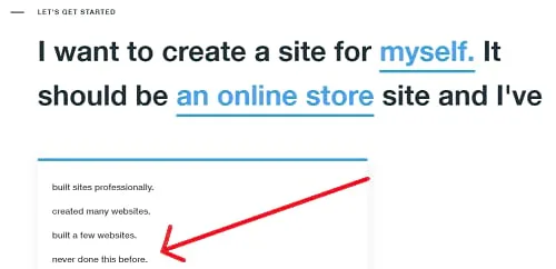 Wix online store website beginning