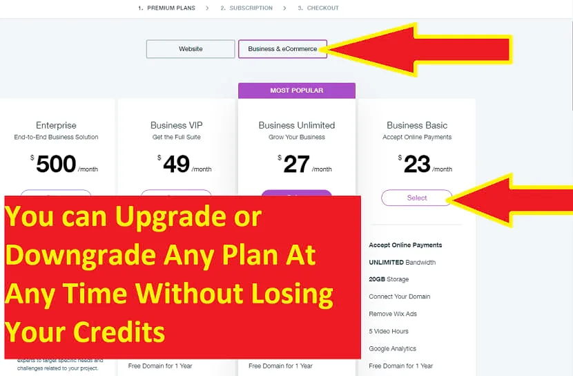 Wix eCommerce plans and pricing for your online store website