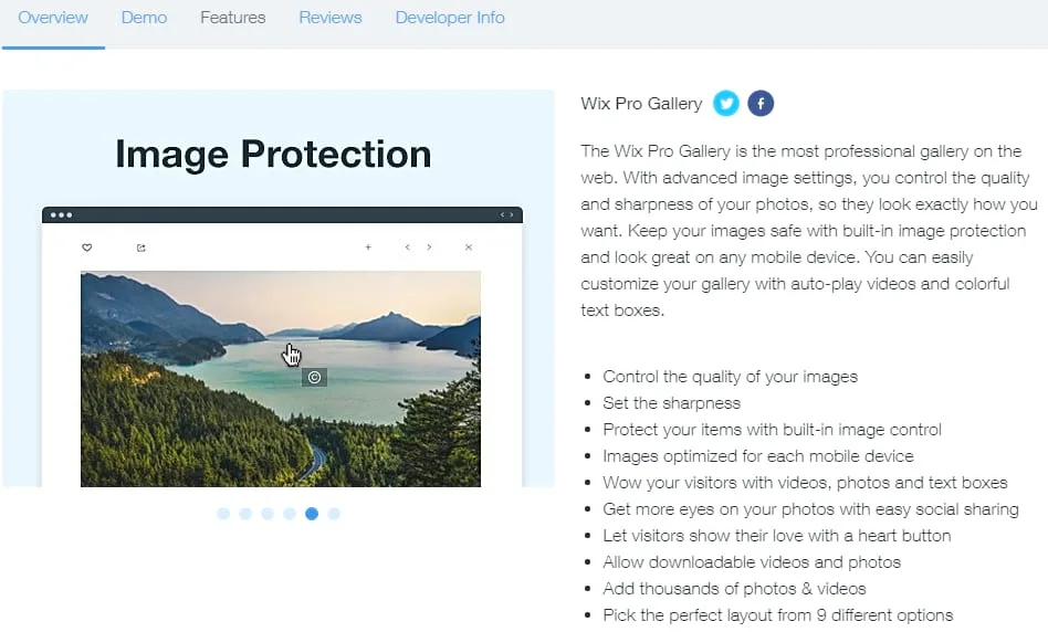 Wix pro gallery