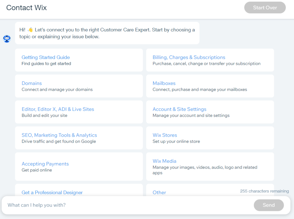 Wix-support