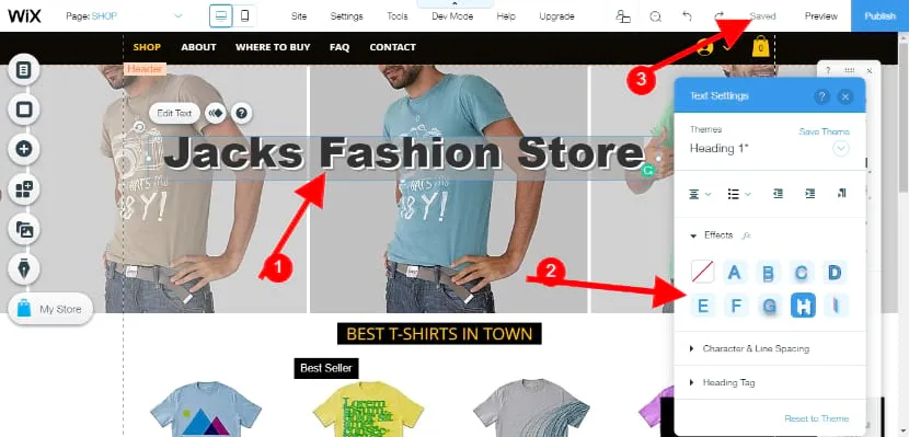 Your online store website editor