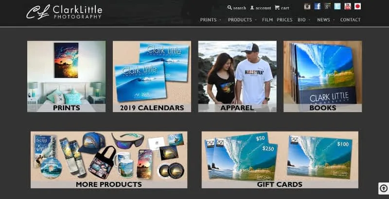 Clark Little Photography website
