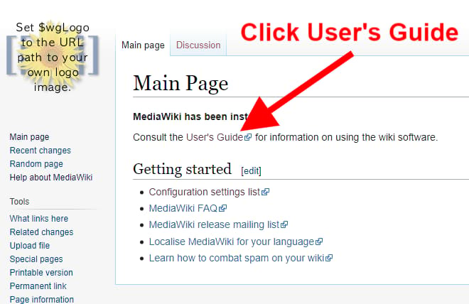 click users guide to customize your Wikipedia website