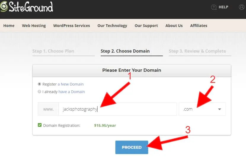 get your photography website domain name
