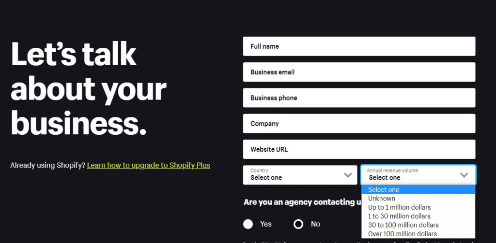 Shopify plus pricing