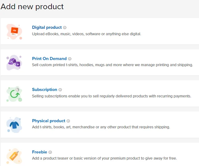 eCommerce products