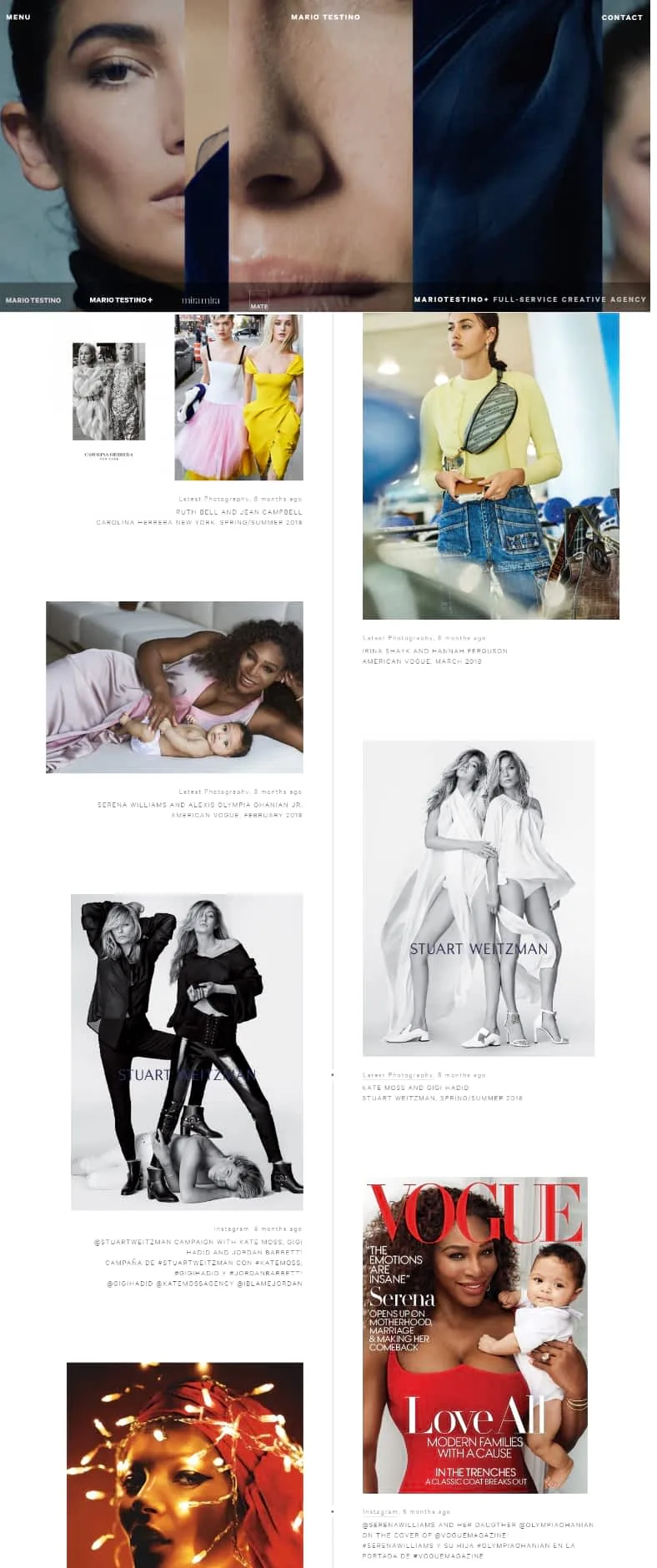 Maria Testino photography website