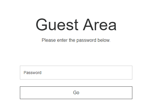 password protected page