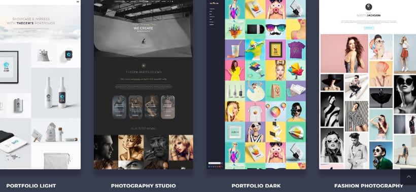 photography website building templates