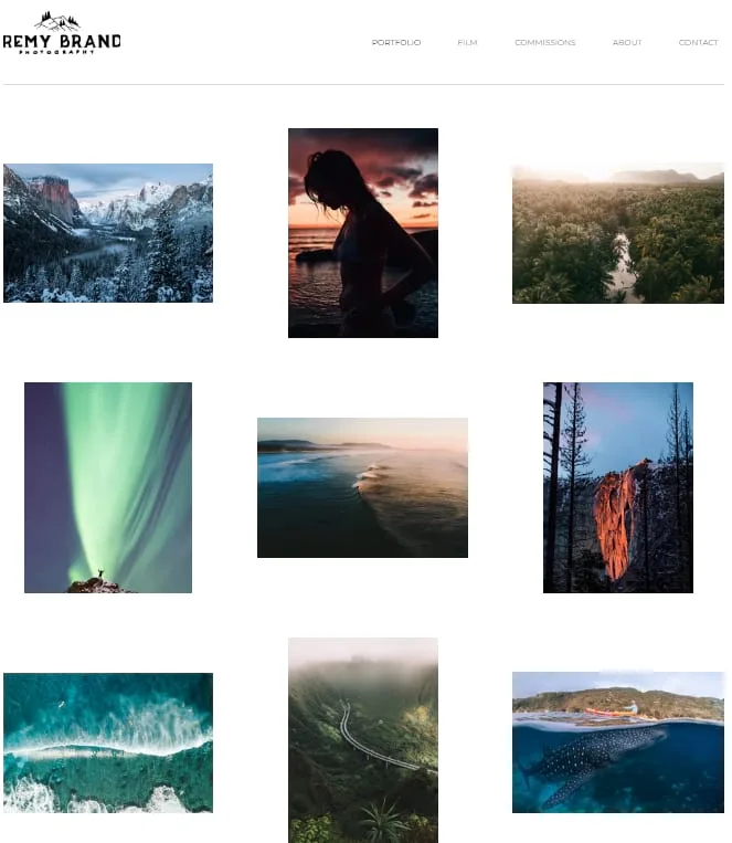 photography website Remy Brand