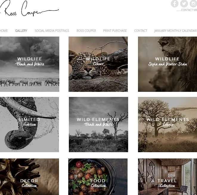 rosscouper Photography website