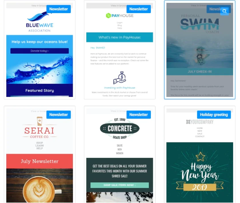 sendinblue template collection