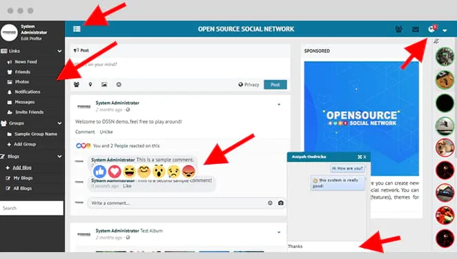 social networking website like facebook