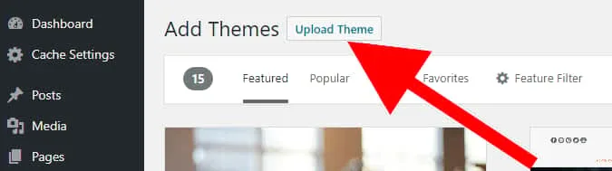 upload theme