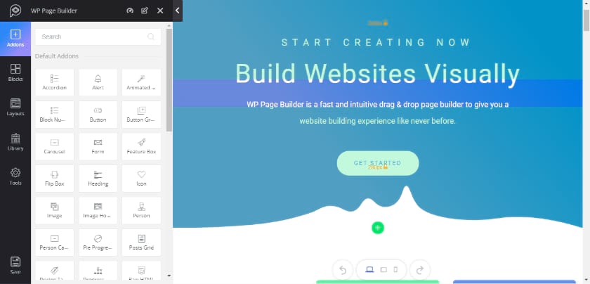WP Page Builder Screenshot
